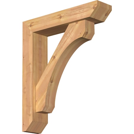 Legacy Slat Smooth Bracket W/ Offset Brace, Western Red Cedar, 5 1/2W X 24D X 28H